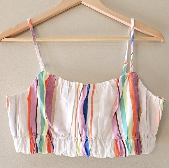 Lemlem x H&M Set Lyocell Striped Belted Shorts & Matching Cropped Top Size Small - Picture 5 of 16